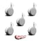 Service Caster 3 Inch MRI Safe Casters, 7/16 Grip Ring Stem, Set of 5, 5PK SCC-GR02S75-TPR-GRY-71678-MRI-5 - alternate 3